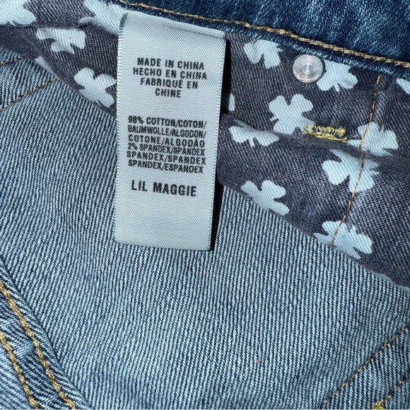 Lucky Brand Lil Maggie Peace Embroidered Flare Low Rise Jeans Size 12 31 - Picture 7 of 10